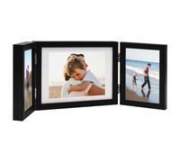 Générique Cadre Photo dépliable Noir 22x15 cm+2X(10x15 cm),Maison & Jardin,Décorations,Cadres Photo,Noir,0.73 KG,332754