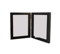 Générique Cadre Photo Double à charnière en Bois 10 x 15 cm, Collage de Table Pliable(Black)