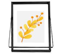 Générique Cadre Photo Flottant,Cadre Métallique Sur Pied 20 cm | Déco Murale Moderne Pour Salon, Chambre, Bureau Et Table de Chevet