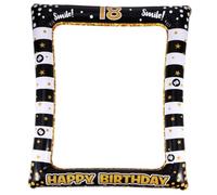 Générique Cadre Photo Gonflable en PVC pour Anniversaire 18 Accessoire Photo Léger et Confortable Décoration Festive pour Fête Carnaval et Photobooth - 1 Pièce