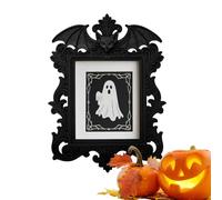 Générique Cadre Photo Halloween - Décorations Halloween Cadre Murale 3D Chauve-Souris | Ornements Festifs pour Bureau Étagère Bibliothèque Anniversaire Mariage Chambre