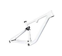 Générique Cadre VTT Tout-Suspendu 29 Pouces, Poids Total XC(White,19 inch (176-190cm))