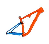Générique Cadre VTT Trail II Pro 29 Pouces en Carbone, léger et Tout Suspendu, for Cross-Country(Orange Blue,19 inch (176-190cm))