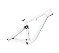 Générique Cadre VTT Trail II Pro 29 Pouces en Carbone, léger et Tout Suspendu, for Cross-Country(White,17 inch (165-175cm))
