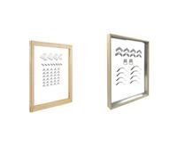 Générique Cadres en Aluminium Personnalisés, Noir Doré, for Toile, Peinture À l'huile, Diamant, Affiches d'art Murales, Décoration De Maison, DIY Bricolage(White Oak Wood,45X60 CM)