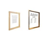 Générique Cadres en Aluminium Personnalisés, Noir Doré, for Toile, Peinture À l'huile, Diamant, Affiches d'art Murales, Décoration De Maison, DIY Bricolage(Titanium Gold Wood,50X70 CM)