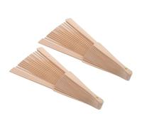 Générique Cadres en Bois Brut pour Éventail Pliant 23 Cm 16 Branches Lot de 2 Pièces, Cadre Soi-même pour Éventail à Main, Matériel de Bricolage Créatif pour Décoration et Loisirs