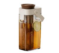 Générique Cafetière Cold Brew - Pichet à café glacé hermétique de 1 litre, pot sans BPA avec poignée en silicone, système d' passe au lave-vaisselle pour l'eau, le lait, le thé, la cuisine, la ma