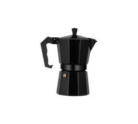 Générique Cafetière Moka Aluminium Expresso avec Poignée Antibrûlure Maison | Cafetière moka classique, poignée antibrûlure, filtre réutilisable, gaz/électrique, maison.(Black-3 cup(150ml))