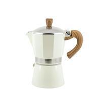 Générique Cafetière moka classique avec poignée, filtre réutilisable, fonctionnement manuel, idéale for la cuisine domestique(White-big)