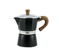 Générique Cafetière moka classique avec poignée, filtre réutilisable, fonctionnement manuel, idéale for la cuisine domestique(Black-small)