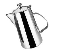Générique Cafetière Pot à Eau Carafe Pichet Bouilloire En Acier Inoxydable avec Couvercle à Charnière et Poignée Adaptée à La Maison Bureau Restaurant, bec