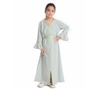 Générique Caftan à manches longues pour enfant fille - Robe de prière musulmane - Abaya - Survêtement pour fille Musulman
