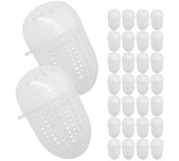 Générique Cage à Appâts en Plastique Blanc 50 Pièces, Panier de Pêche Pratique pour Conserver L'appât et Éviter Sa Chute, Pêche en Extérieur
