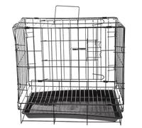Générique Cage Pliable en Fil de Fer pour Chien et Chat, Taille Moyenne, Plateau Amovible, Verrou Sécurisé, Couleur Noire, Cage D'entraînement Pratique pour Animaux de Compagnie, Caisse
