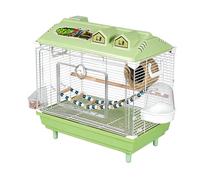 Générique Cage pour Oiseaux | Transporteur Transparent Portable pour Perruche Calopsitte,Cage pour Canaris avec Perchoir en Bois - pour Perruches Inséparables Aras Perroquets D'Intérieur