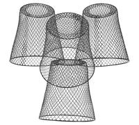 Générique Cages à Plantes en Fer Noires Lot de 4, Protection Ventilée Réutilisable Filet Maille, Accessoires pour Semis et Fruits, Adaptées au Jardin et Potager