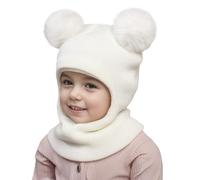 Générique Cagoule Bebe Garcon Fille Cagoule Bebe Garcon Fille Bonnet Hiver Enfant Chapeau en Peluche Doux Et Chaud Bonnet Echarpe 3 in 1 Thermique pour 3-8 Ans