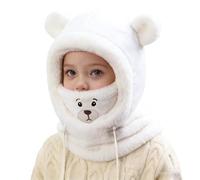 Générique Cagoule Bebe Garcon Fille Cagoule Bebe Garcon Fille Bonnet Hiver Enfant Chapeau en Peluche Doux Et Chaud Bonnet Echarpe 3 in 1 Thermique pour 3-8 Ans