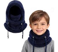 Générique Cagoule d'hiver Thermique pour Enfants 3-10, Multifonction Coupe-Vent Réglable Masque de Ski, Bonnet en Polaire Chaude, Casquette Cache-Cou Tour de Cou écharpe pour Garçons Filles Plein Air