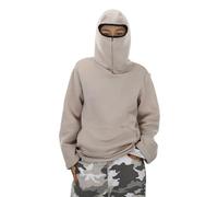 Générique Cagoule Pull Homme Balaclava Sweats à Capuche Polaire Uni Y2K Hoodie Grande Taille Sweatshirts Coupe Vent Veste mi Saison Masque Vélo Moto Manteau Blouson Hiver Chaud