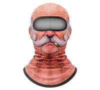 Générique Cagoule Ski Fun Old Man, Masque de Ski DrôLe Visage RéAliste, 09 | Masque Facial Complet Coupe-vent Imprimé en 3D, Cagoule de Ski de Vieil Homme Réalistes pour Adultes