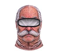 Générique Cagoule Ski Fun Old Man, Masque de Ski DrôLe Visage RéAliste, 14 | Masque Facial Complet Coupe-vent Imprimé en 3D, Cagoule de Ski de Vieil Homme Réalistes pour Adultes