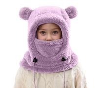 Générique Cagoule Unisexe Garcon Fille Bonnet Enfant Hiver Chaud Laine Fine Epais Ski Modo Chat Mignon d'oreilles Écharpe Chapeau Cape Bob Cagoule d'hiver Thermique pour Enfants