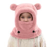 Générique Cagoule Unisexe Garcon Fille Bonnet Enfant Hiver Chaud Laine Fine Epais Ski Modo Chat Mignon d'oreilles Écharpe Chapeau Cape Bob Cagoule d'hiver Thermique pour Enfants