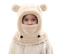 Générique Cagoule Unisexe Garcon Fille Bonnet Enfant Hiver Chaud Laine Fine Epais Ski Modo Chat Mignon d'oreilles Écharpe Chapeau Cape Bob Cagoule d'hiver Thermique pour Enfants