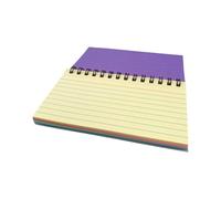 Générique Cahier à reliure double bobine 50 feuilles lignées bloc-notes d ' écriture de poche petit cahier en papier pour prise de notes dessin croquis multicolore déchirable