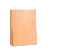 Générique Cahier a5 Lot de 5 cahiers A5, 36 feuilles/72 pages, papier kraft et couverture noire, fournitures bureau for les études(5pcs Kraft cover,Grid Inserts)