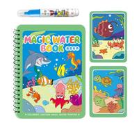 Générique Cahier de Coloriage à l'Eau - Livre de Peinture Magique pour,Set De Dessin Et Jeux De Peinture Jouets Éducatifs Pour L'Apprentissage Cadeau Pour Anniversaire Et Pâques