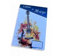 Générique Cahier de Musique - 40 Pages - Portées & Pages de Notes - Format 21x30 cm - Couverture Couleur à Personnaliser - Idéal Élèves, Cours et Apprentissage (Guitare)
