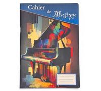Générique Cahier de Musique - 50 Pages - Portées & Pages de Notes - Format 17x22 cm - Couverture Couleur Personnalisable - Idéal Élèves, Cours et Apprentissage (Piano)
