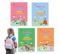 Générique Cahier d'Écriture à Rainures, Cahiers D'Écriture Réutilisables À Rainures Pour Apprendre À Écrire, Livres D'Écriture Guidée Avec, Apprentissage Écriture Maternelle