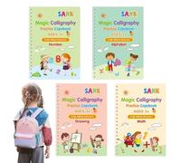 Générique Cahier d'Écriture Magique Enfant - Cahiers D'Écriture Réutilisables À Rainures Pour Apprendre À Écrire,Livre de Pratique d'Écriture pour,Apprentissage Écriture Maternelle