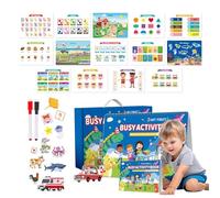 Générique Cahiers d'Activités de Voyage pour - Jeu Éducatif pour Apprendre,Carnet d'Autocollants Pédagogique - pour Filles et Garçons de la Maternelle pour Les Voyages en Voiture et