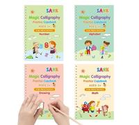 Générique Cahiers d'Écriture avec Rainures Magiques - Cahiers D'Écriture Réutilisables À Rainures Pour Apprendre À Écrire - Livre d'Écriture avec pour,Apprentissage Écriture Maternelle