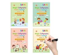 Générique Cahiers d'exercices - 5,2 x 7,4 pouces, livres d'écriture, cahiers d'écriture portables, cahier d'exercices rainurés réutilisables pour apprendre à écrire | Livres dcriture rainurés pour l