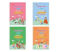 Générique Cahiers Magiques Pour | Cahiers D'Écriture Réutilisables À Rainures Pour Apprendre À Écrire | Livre de Pratique d'Écriture pour | Pour Bureau Apprendre à Écrire Maternelle