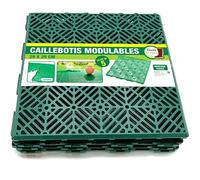 Générique Caillebotis Plastiques - Vendus par 5 Vert 1,5 cm