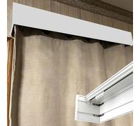 Générique Caisson de Rideau de Plafond avec Rail Simple, cantonnière de 14 cm de Haut pour Salon, Cache-Rail décoratif de 3,6 m (11,8 pi), Fixation Murale/Plafond