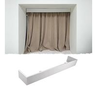 Générique Caisson de Rideau Extra Long avec vis - Cadre de cantonnière Polyvalent pour fenêtres, séparateurs de pièces et Stores - Disponible en 4 à 19 Pieds (Fixation au Plafond, 2,3 m/7,6 Pieds)