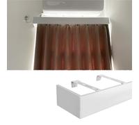 Générique Caisson de Rideau occultant Haut de Gamme - Corniche Blanche de 3,5 m (11,5 pi) pour Fixation au Plafond ou au Mur, cantonnière élégante pour Chambre à Coucher, sans Rails nécessaires