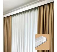 Générique Caisson de Tringle à Rideaux 4 en 1 Robuste pour Mur/Plafond, Cache-Panneau Double pour Stores, Fixation au Plafond, 1,7 m (5,6 pi) - Solution Durable et élégante