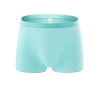 Générique Calecon Homme Coton - Sexy Men's Underwear Ice-Soie Couleur Patchwork Slip Respirant Men's Underwear (Sky Blue L)