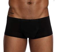 Générique Caleçon Homme Coton - sous-vêtements en Soie Culottes Pantalons Souliers Culottes Hommes Solides sous-vêtements pour Hommes (Black XL)