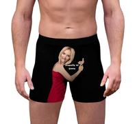 Générique Caleçon Homme Personnalisé Photo Custom Drôle sous Vetement Homme Visage Personnalisé Cadeau Noël Saint Valentin Caleçons Design Mariage Et Unique