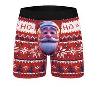 Générique Calecon Noel Homme - Boxer De Noel Slips PPFINE Feuilles sur Fond Flou sous-vêtements pour Hommes Shorts Confortables et Respirants Slips S XXL (Red M)
